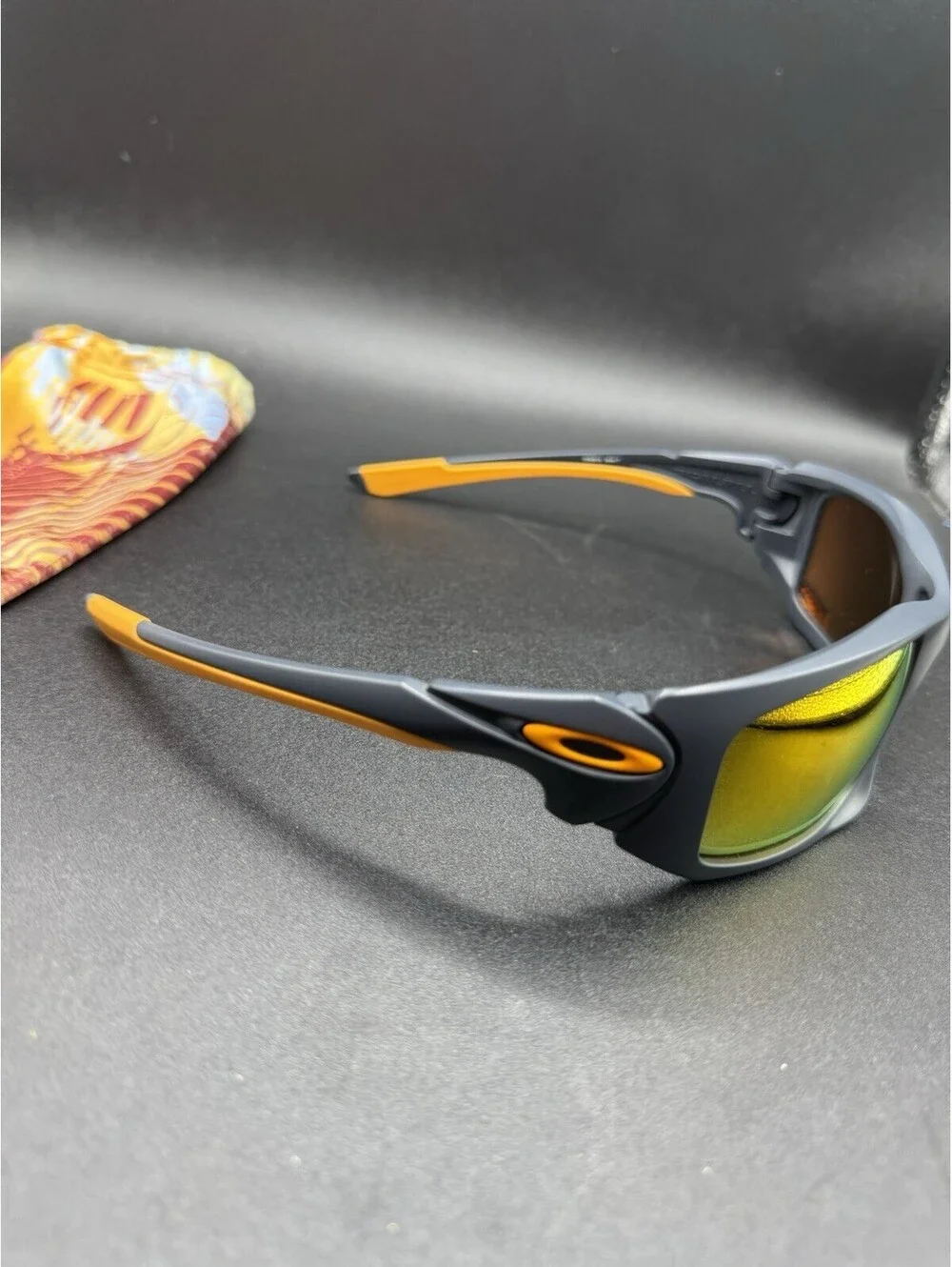 Oakley Scalpel Max Fear Bunker Blue/Fire Iridium Lenses OO9095-16